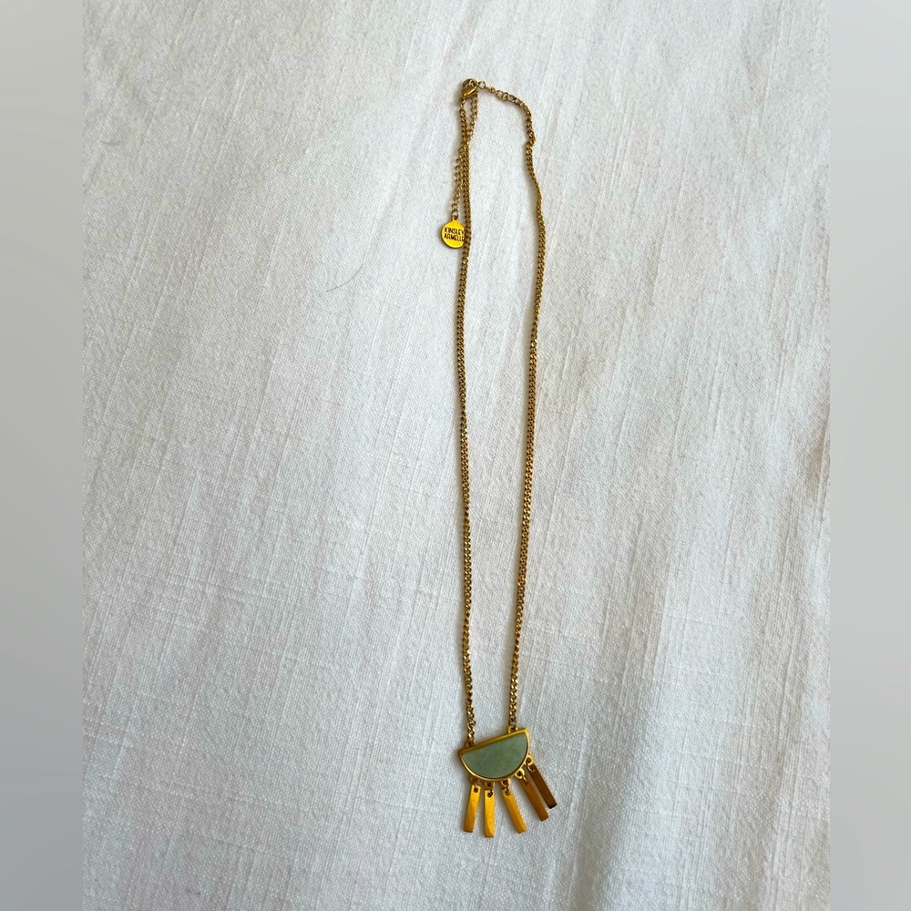 Kinsley Armelle Gold Boho Gemstone Necklace